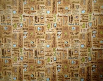 Crazy For Coffee, by Debbie Mumm for JoAnn's Fabric, Neon Colors, Rich Browns, Coffee Cups and Saucers, Polka Dots, Stripes
