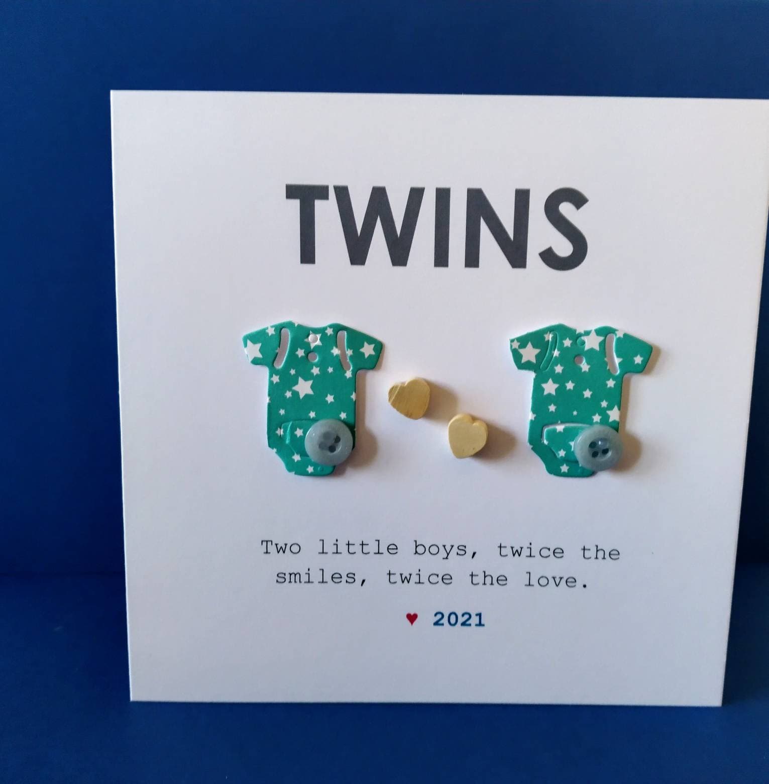 Twins Congratulations Card / New Baby Twins / Twin Boys / Twin | Etsy