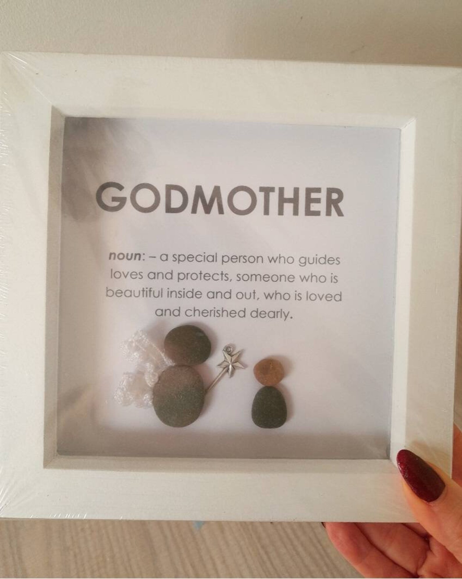 Godmother Pebble Art Frame /godmother Gift / Godmother Etsy Ireland