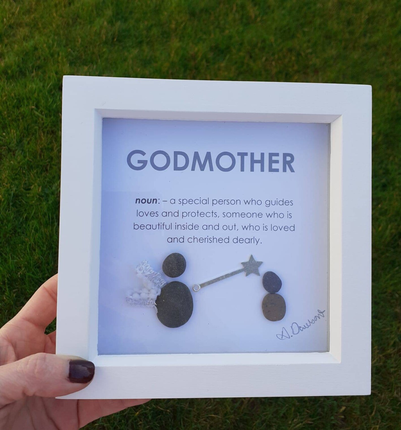 Godmother Pebble Art Frame /godmother Gift / Godmother Etsy Ireland