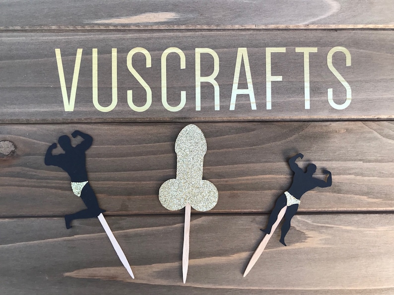 12 Bachelorette Penis Cupcake Toppers Penis Cupcake Toppers - Etsy