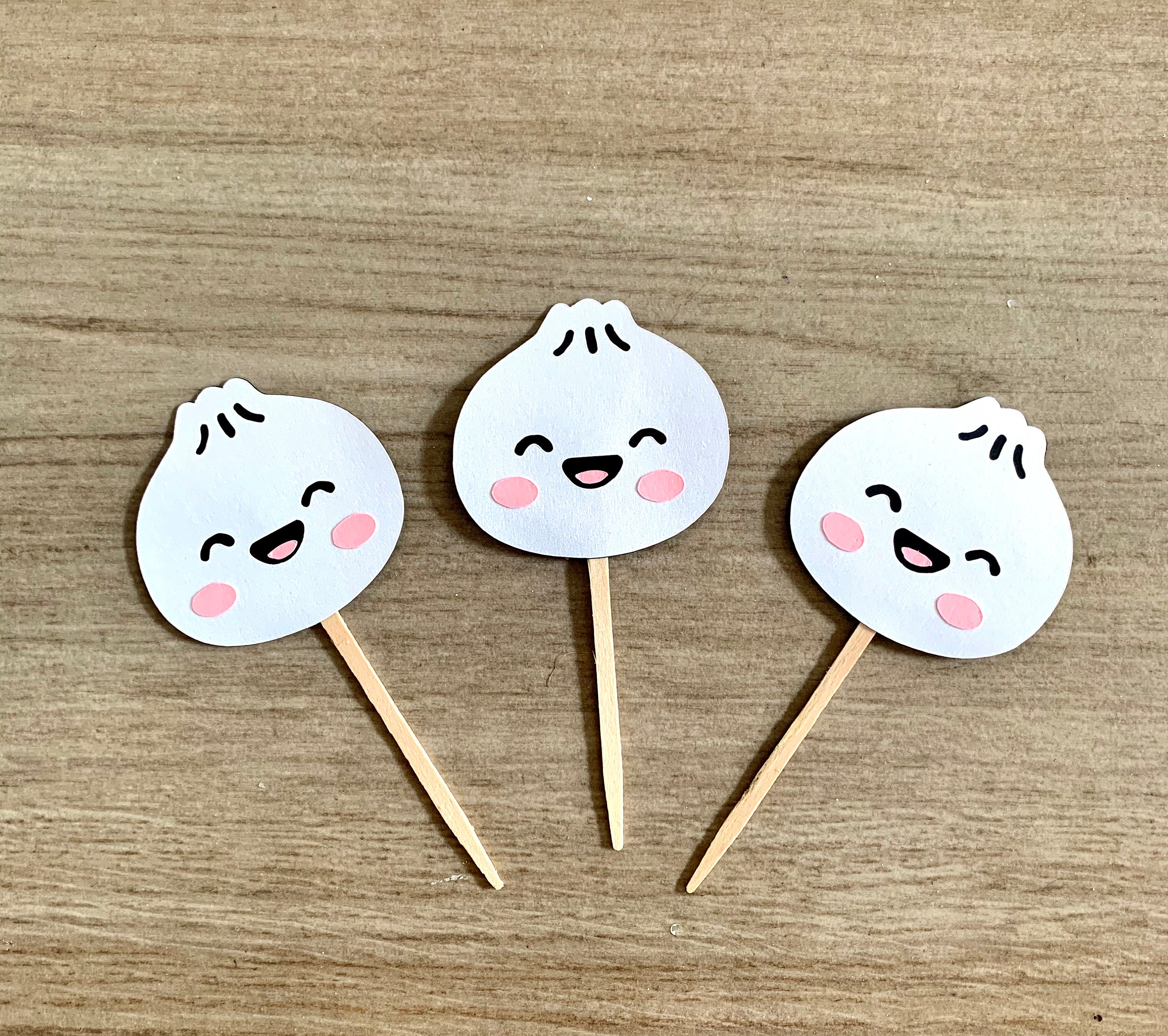 Dumpling Cupcake Toppers Home & Hobby Food & Fermenting Craft Supplies