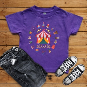 Circus Tent, Birthday Gift for Kids, Carnival Shirt, Cute Clowns Tee, Funny Clown Tee, Circus Theme, Circus Birthday Party