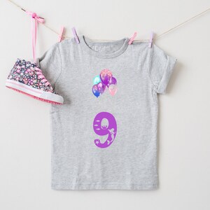 9. Geburtstag Meerjungfrau, Meerjungfrau Thema, Kinder Meerjungfrau Shirt, Meerjungfrau Geburtstagsgeschenk für Mädchen, Meerjungfrau, rosa, Jugend Kurzarm T-Shirt