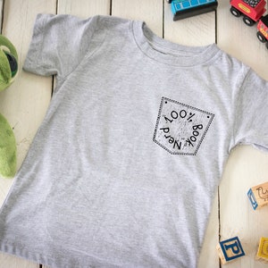 Cute 100% Book Nerd Quote Short sleeve kids t-shirt