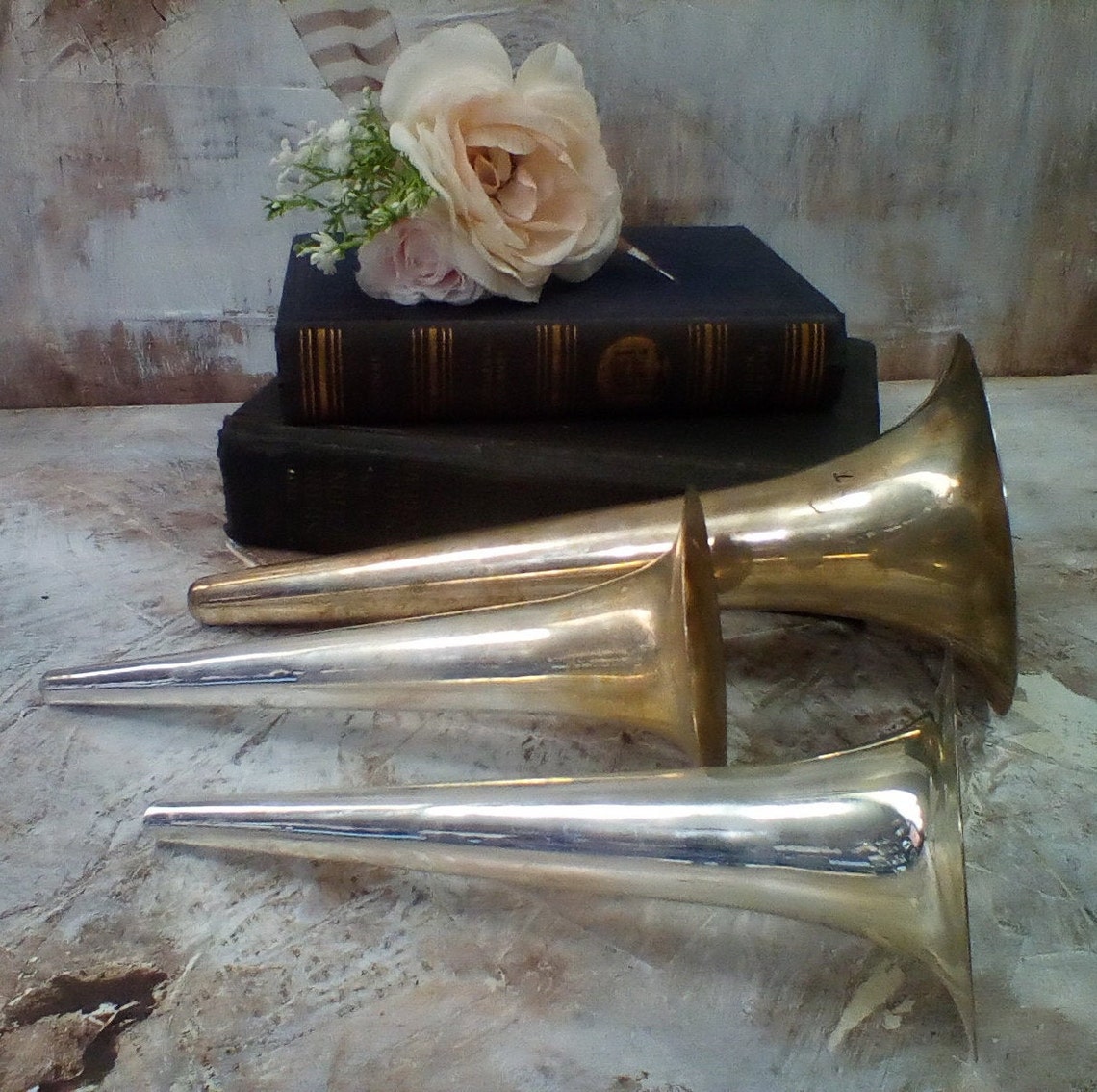 Vintage Epergne Replacement Horns in Silver Plate Flower Etsy
