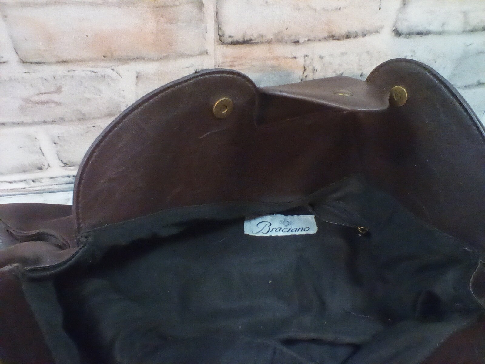 Braciano brown leather clearance purse