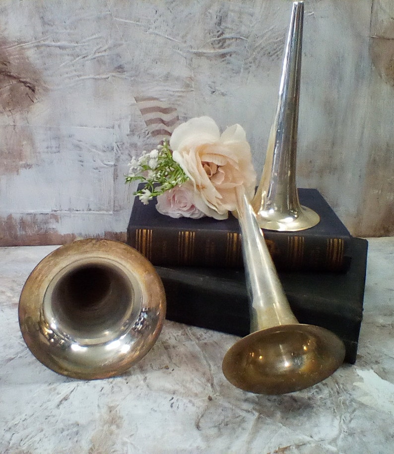 Vintage Epergne Replacement Horns in Silver Plate Flower Etsy