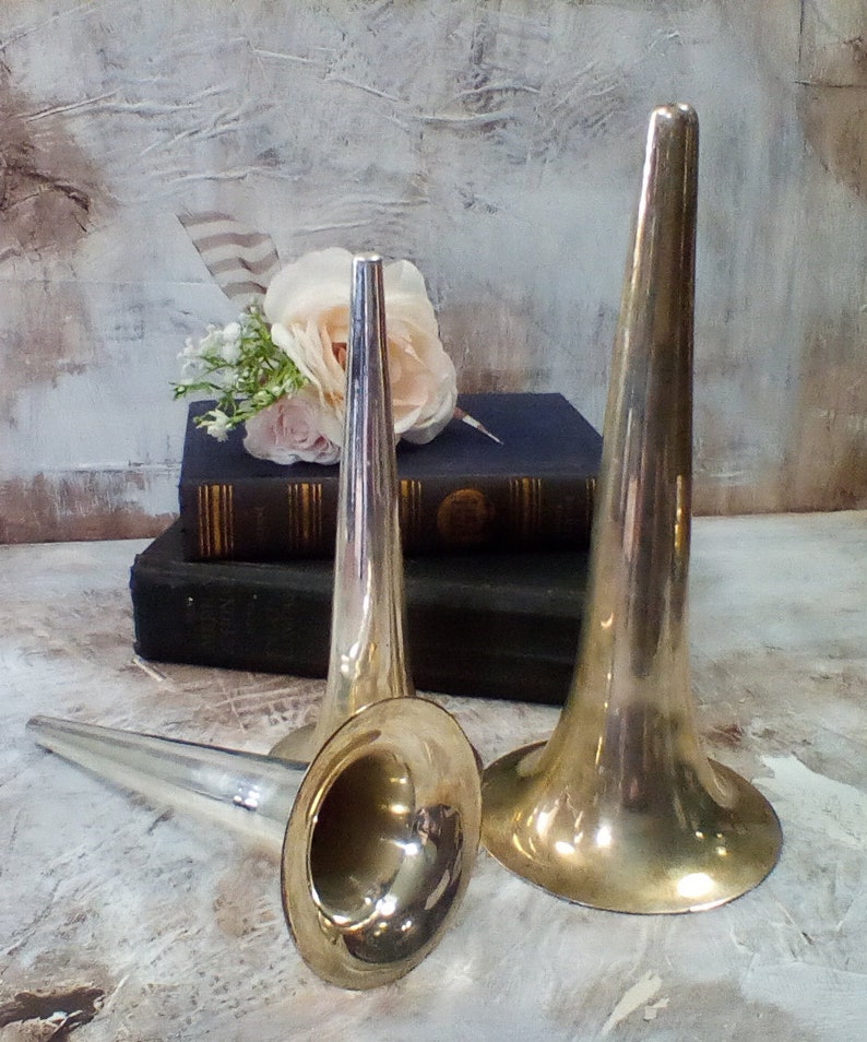 Vintage Epergne Replacement Horns in Silver Plate Flower Etsy
