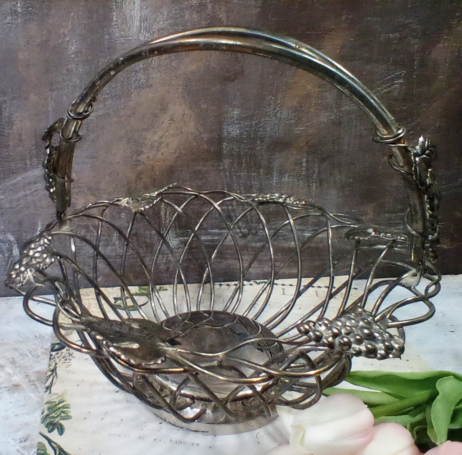 Vintage Larger Silver Plate Basket by Godinger Ornate Silver Etsy