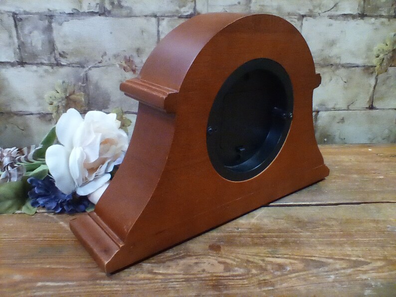 Vintage Brownstone Solid Pine Mantel Clock With a Large Face Etsy