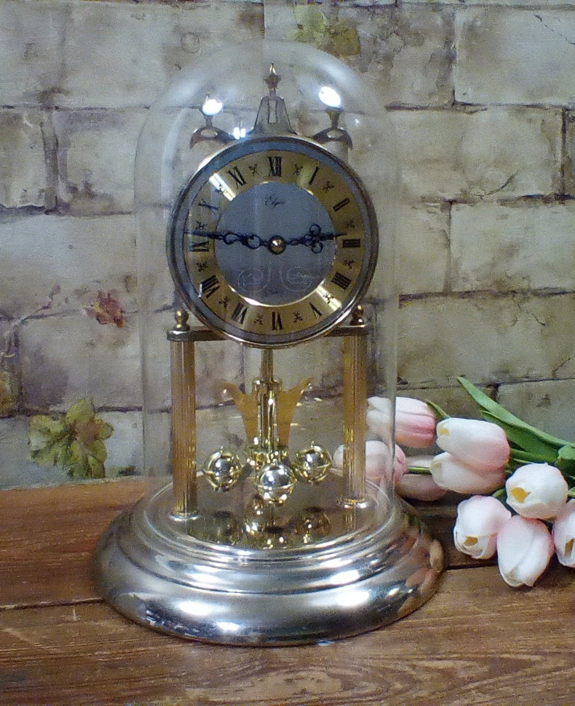 Vintage Anniversary Clock Chimes on the Hour Elgin Mantel Etsy