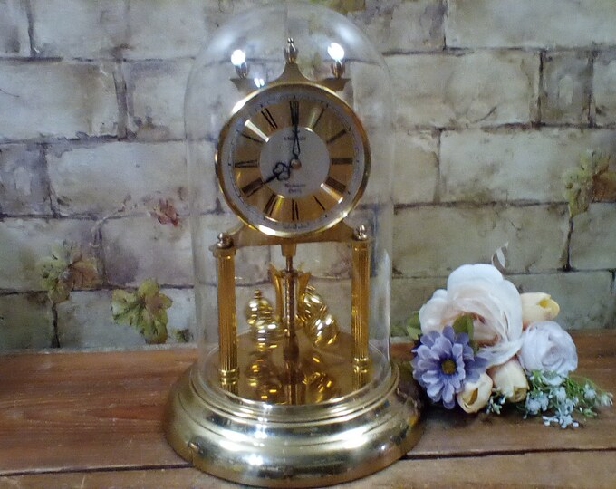Vintage Anniversary Clock by Angelus Made in West Germany, 11 1/2 Tall
