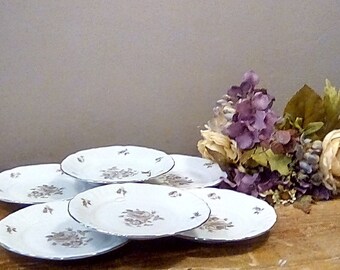 Vintage Dessert Plate by Winterling of Bavaria, Small 6&quot; Plate in Dawn Rose Pattern, Dessert Plate or Bread Plate, 1970s Dinnerware