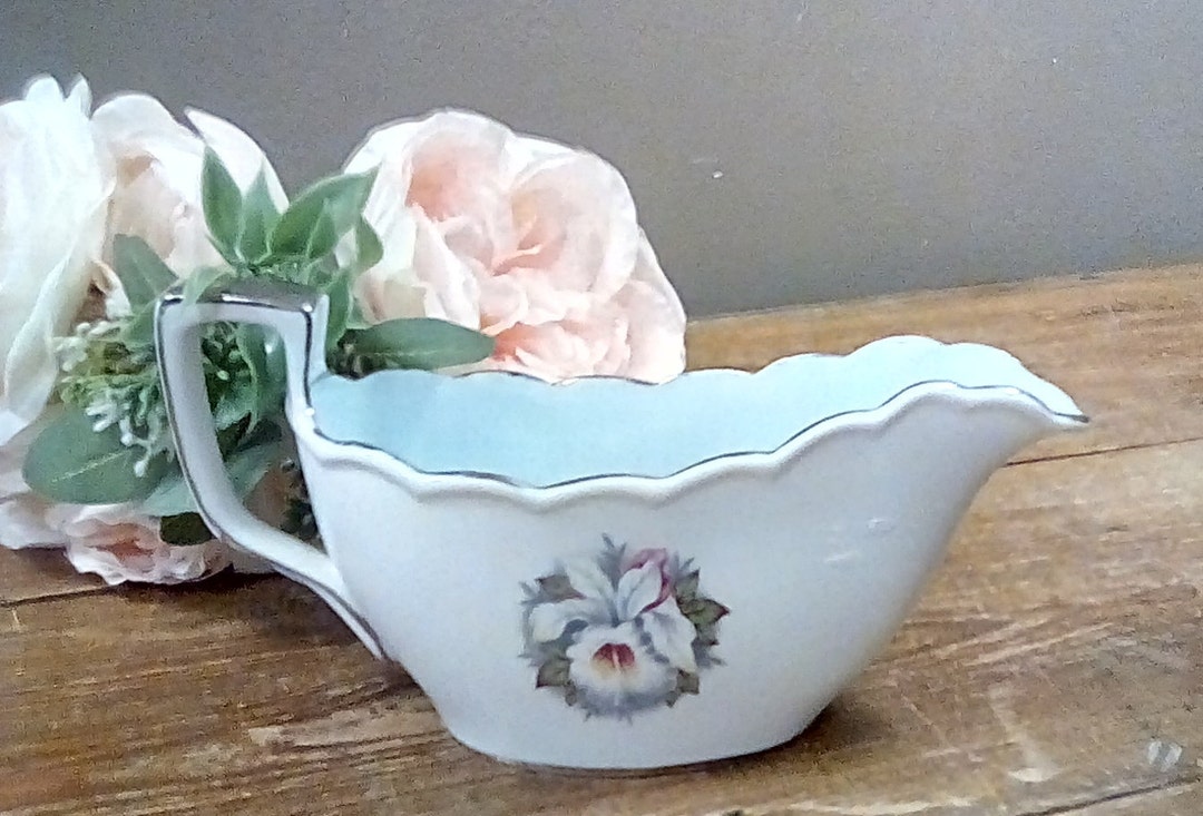 Vintage Royal Stafford White Lady Gravy Boat, 1930s Bone China