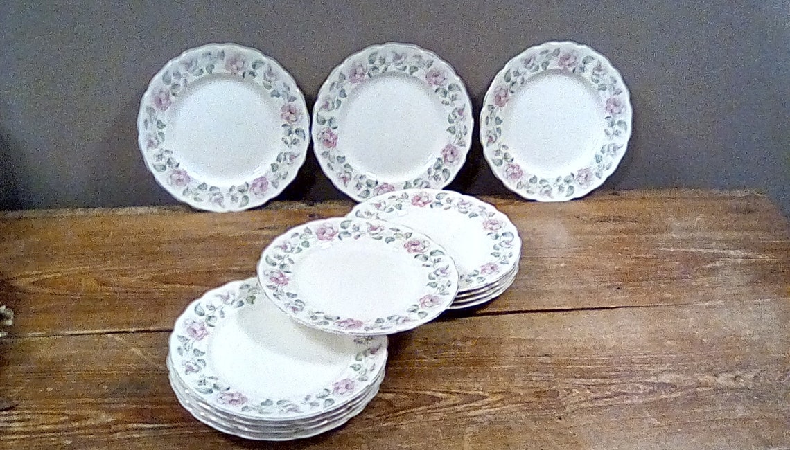 Vintage Dessert Plates 4 Small 6 1/4 Plates for Shower Etsy