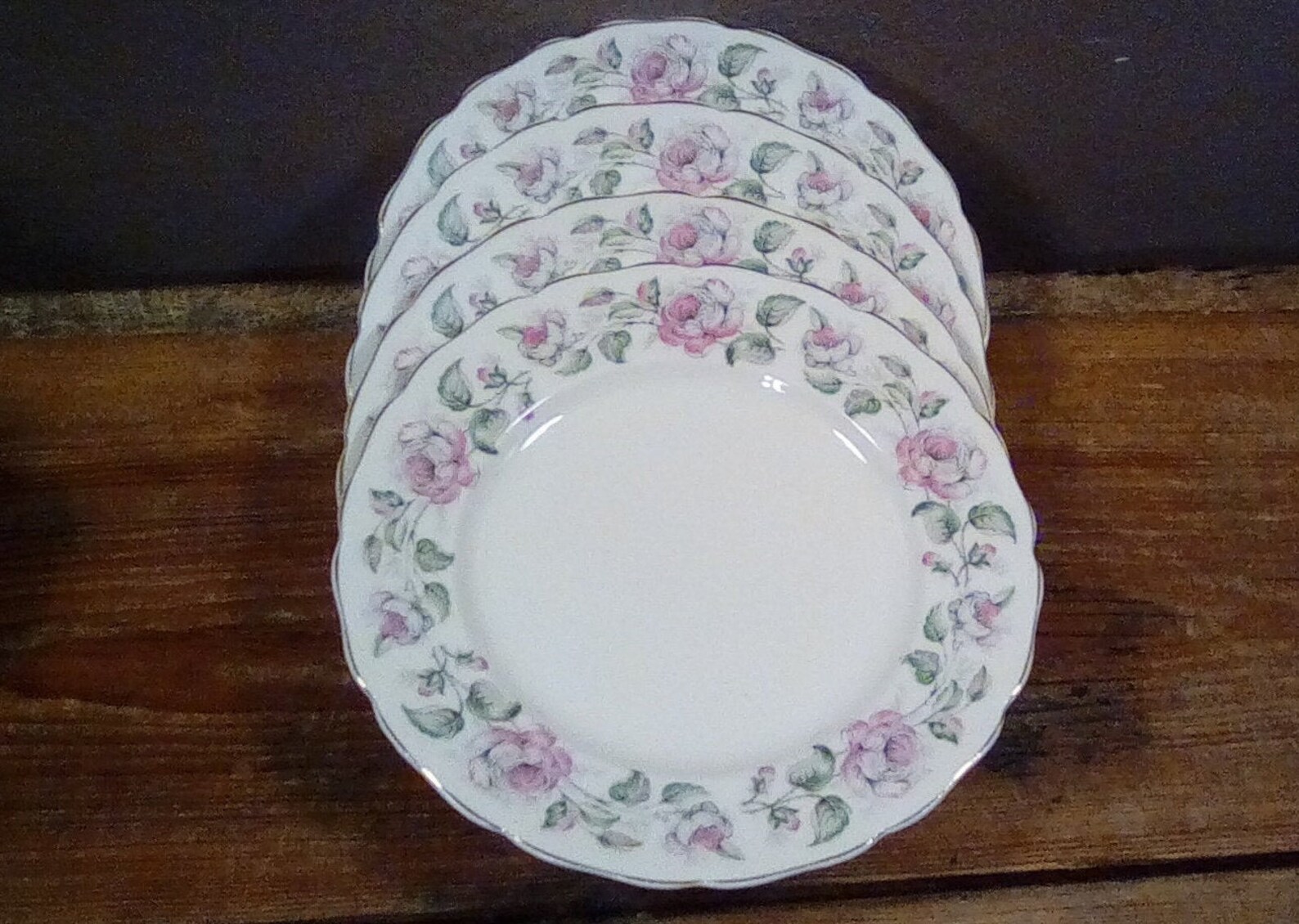 Vintage Dessert Plates 4 Small 6 1/4 Plates for Shower Etsy