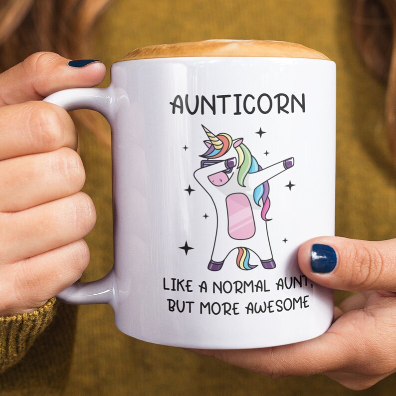 Aunticorn Coffee Mug Cup / Unicorn Aunt Coffee Mug / Aunt Gift image 0