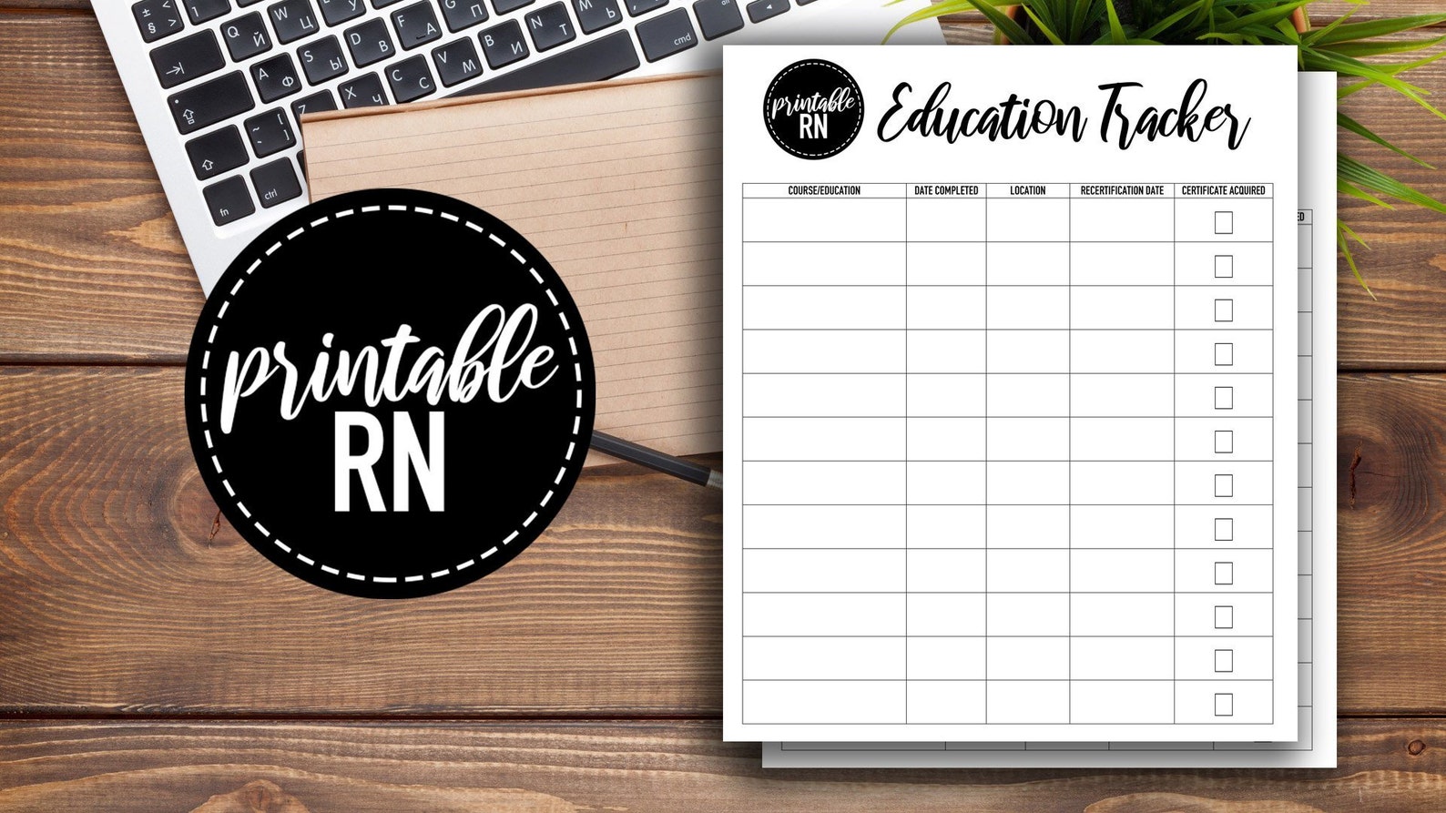 Nursing EDUCATION TRACKER for Continuing Competency Etsy