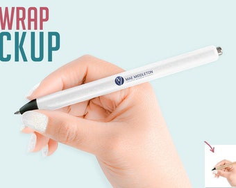 Pen Wrap Mockup | Procreate, psd smart object, png