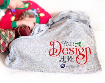 Christmas Blanket Mockup | Styled Photo, JPG file