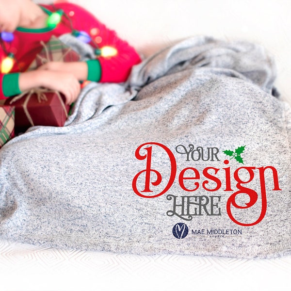 Christmas Blanket Mockup | Styled Photo, JPG file