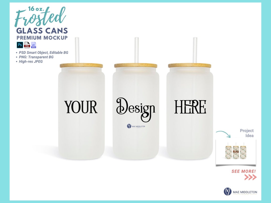 2 x Frosted Libbey Glass Mockup Beer Can Glass Mockup Iced Coffee Cup  Styled Stock Photo Wedding Photo SVG Mock Up JPG Digital Download