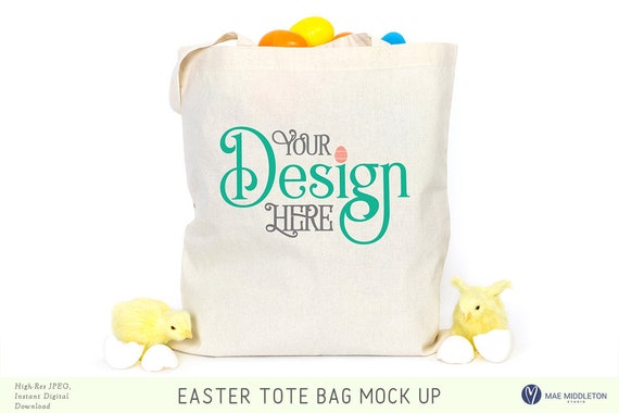 Tote Bag Mock Up For Easter Etsy