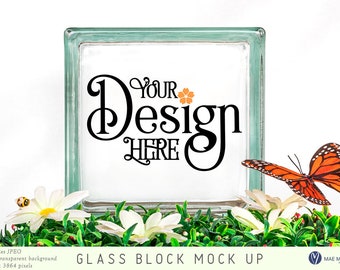 Glasblockmodell för hantverkare, stylat foto