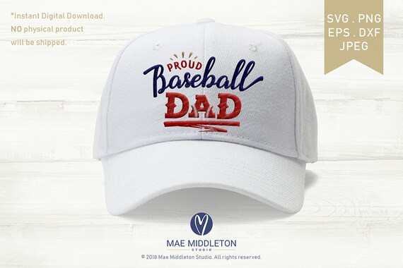 Download Proud Baseball Dad Printable Cuttable File Baseball Dad Svg Etsy