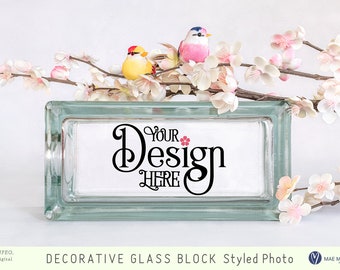 Glasblockmodell, stylat foto