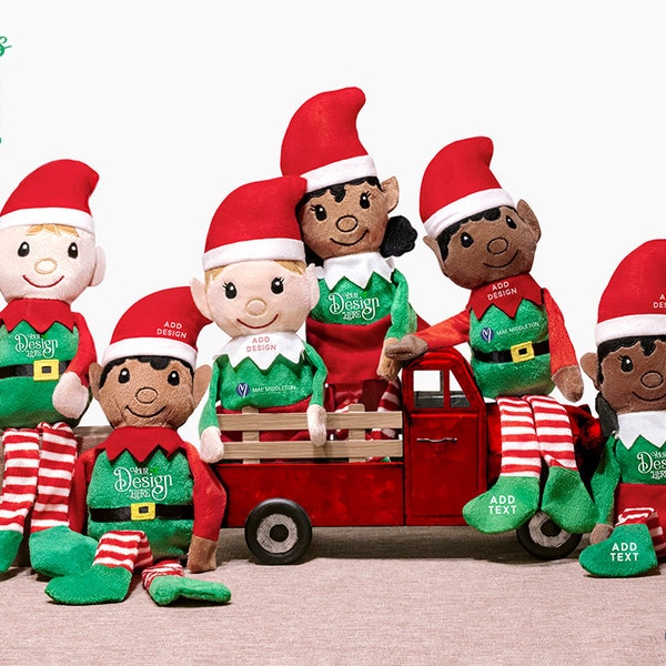 Christmas Elves Mockup with Fair, Medium and Deep Skin Tones | Mockup, Styled photo, *JPEG file*