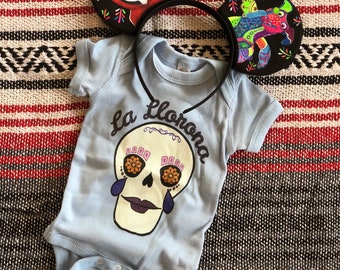 dia de los muertos baby clothes