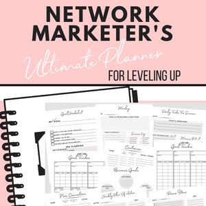 Planificador semanal mensual diario ULTIMATE de Network Marketer: seguimiento de objetivos Marketing digital