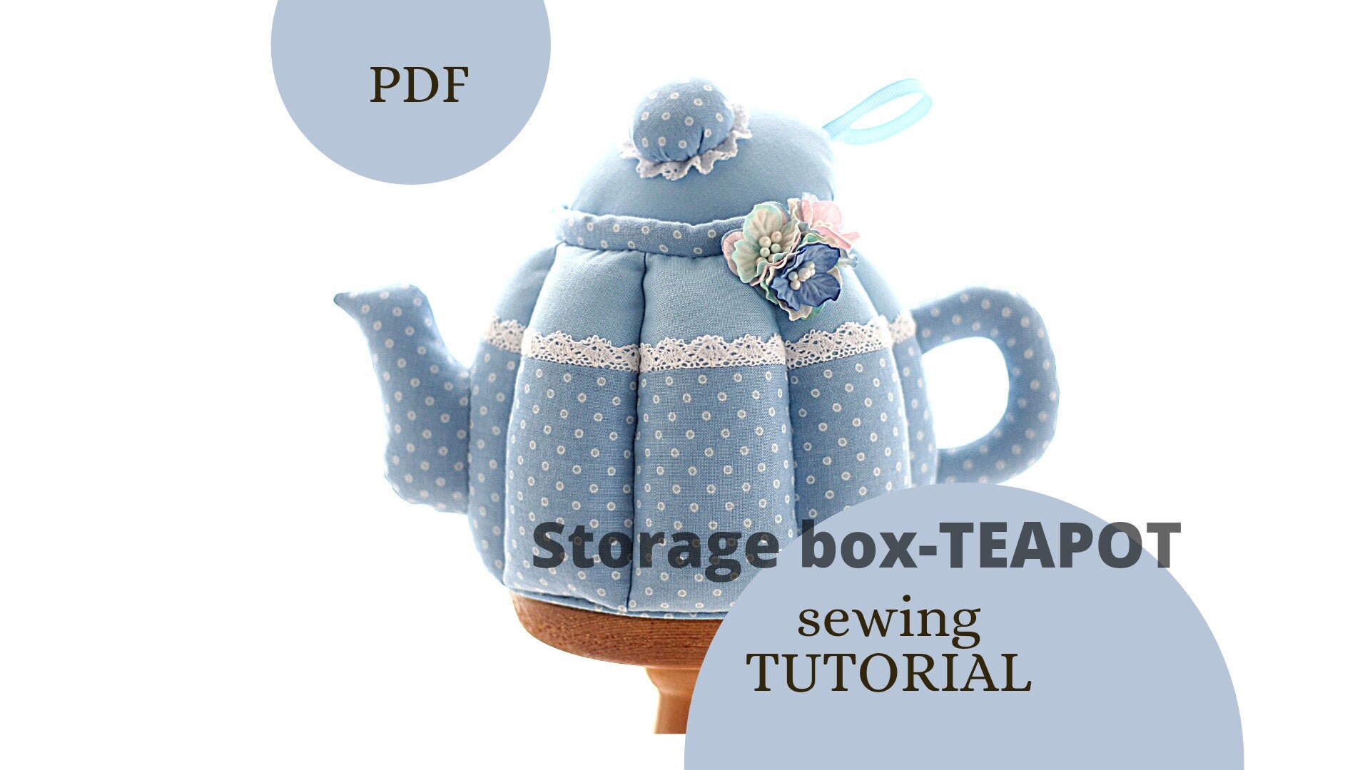 Storage box teapot PDF sewing pattern and tutorial Step by Etsy