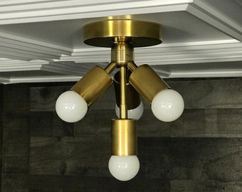 Aphrodite Modern 4 Light Mid Century Semi Flush