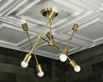 Tisiphone 8 Light Modern Sputnik Mid Century Industrial Chandelier