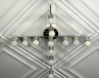 Sonrisa Modern 13 Light Sputnik Mid Century Industrial Chandelier