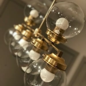 Rivage moderne 6 licht 6 in Globe Sputnik industriële kroonluchter uit het midden van de eeuw afbeelding 2