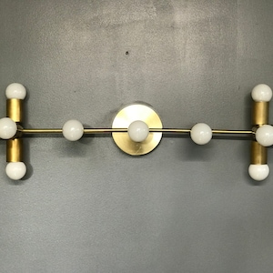 Catharsis Modern Vanity 11 Light Abstract Mid Century Industrial Art Bathroom Sconce