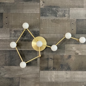 Virgo Zodiac 7 Light Modern Industrial Vanity Mid Century Bathroom Light