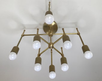 Acantha 8 Light Modern Geometric Mid Century Abstract Chandelier