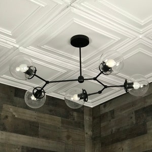 Aurelio Modern 5 Light 6In Globe Sputnik Mid Century Industrial Chandelier