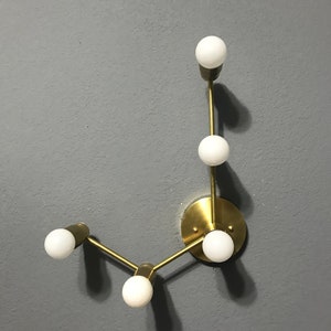 Modern "J" 5 Light Mid Century Vanity Hallway Sconce
