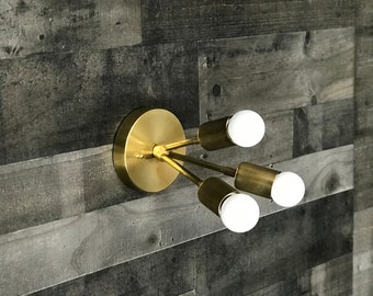 In stock - Ships on the same day! Athena Modern 3 Light Sputnik Mid Century Industrial Vanity Bathroom Sconce