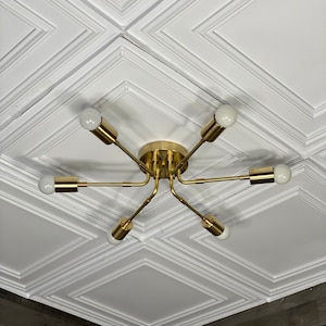 Tarka Modern 6 Light Mid Century Semi Flush
