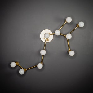 ETSY DESIGN FINALIST Schorpioen Zodiac 10 licht moderne industriële ijdelheid lamp uit het midden van de eeuw