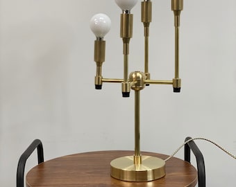 Sai Modern Table Lamp 4 Light Candelabra W/ Rotary Switch Mid Century Light