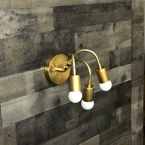 Medusa Adjustable 3 Light Mid Century Modern Industrial Vanity Bathroom Sconce