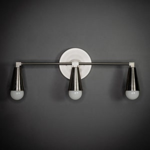 Castor 3 Cone Light Bathroom Mid Century Modern Contemporary Vanity Sconce